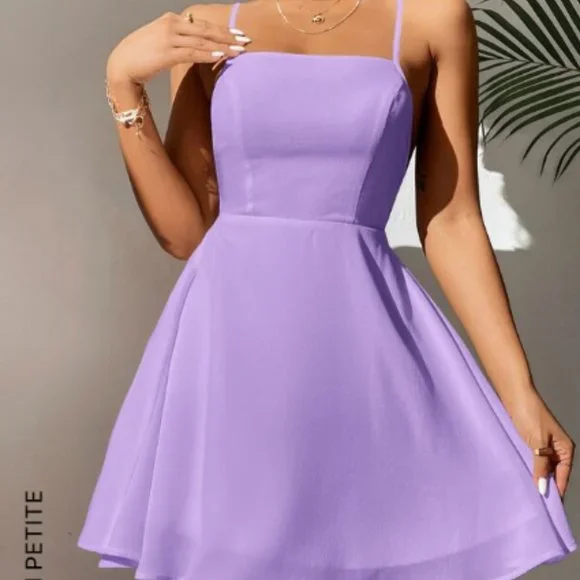 SHEIN | Dresses | Shein Petite Crisscross Tie Backless Cami Dress | Poshmark